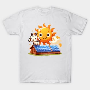 Solar Farm Illustration T-Shirt